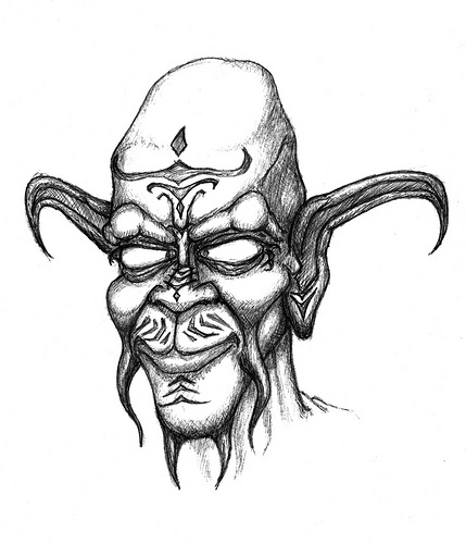 429x500 Huge Collection Of 'demon Head Drawing' Download More Than - Demon Head Drawing
