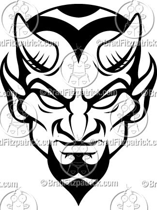 324x432 Pix For Gt Devil Head Drawing Tattoo - Demon Head Drawing