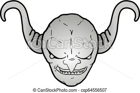 450x300 Creative Design Of Metal Demon Head - Demon Head Drawing
