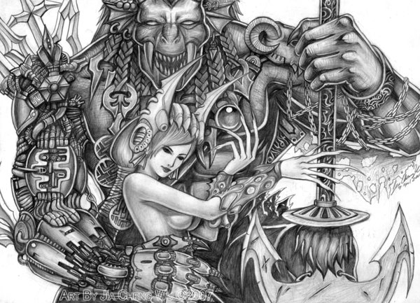 600x433 pencil drawings of angels and demons - Demon Pencil Drawing