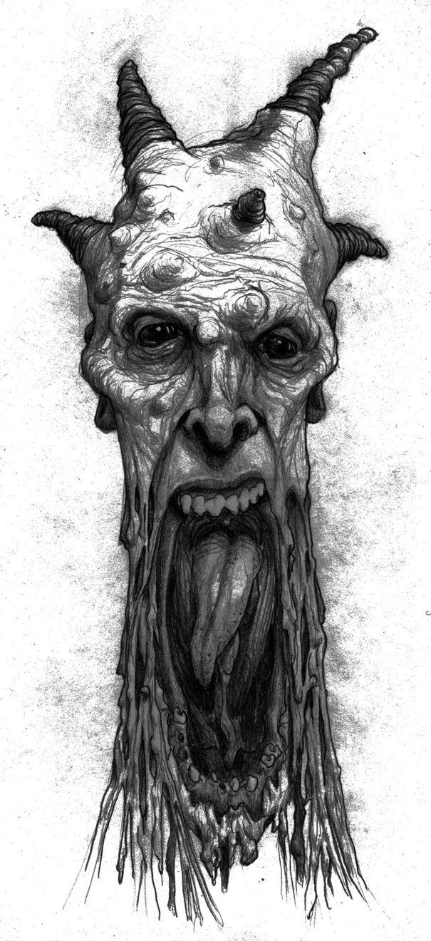 Demon Pencil Drawing at PaintingValley.com | Explore collection of