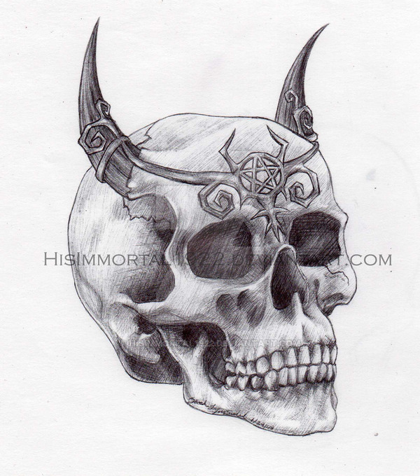 Demon Skull Drawing At Paintingvalley.com 