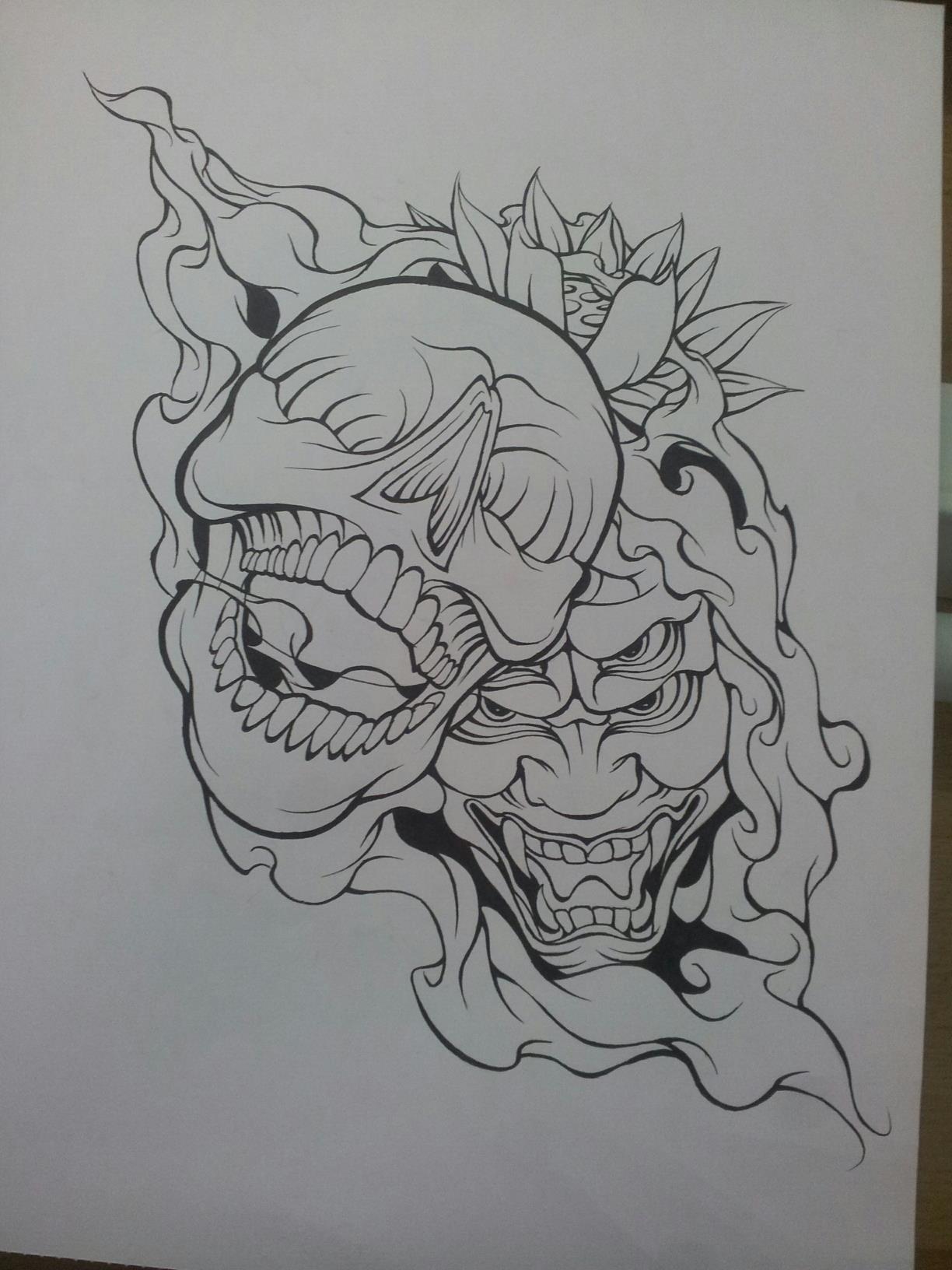1224x1632 Skull Of Demon Tattoo Designs Photo - Demon Tattoo Drawings