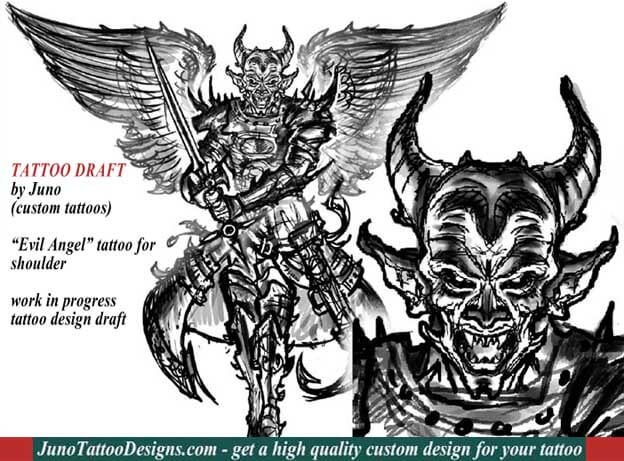 624x461 tattoo galleries - Demon Tattoo Drawings