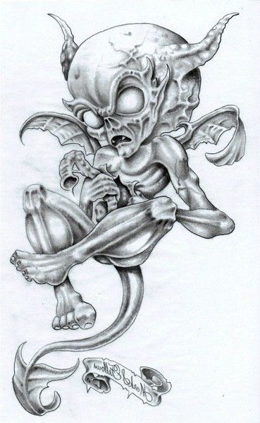 369x599 wonderful demon tattoo designs angel demon tattoo design - Demon Tattoo Drawings