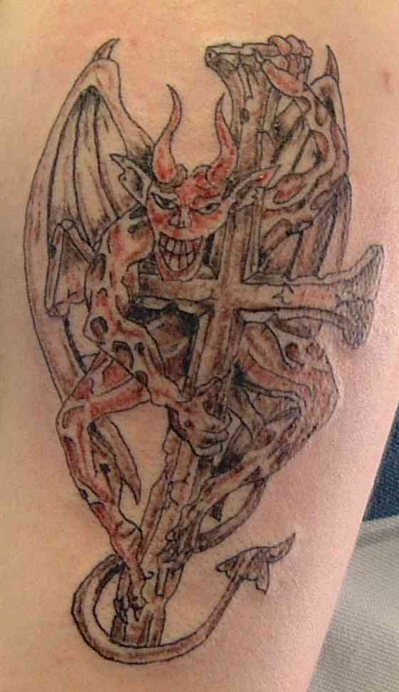 561x973 unusual and creative devil tattoo designs - Demon Tattoo Drawings