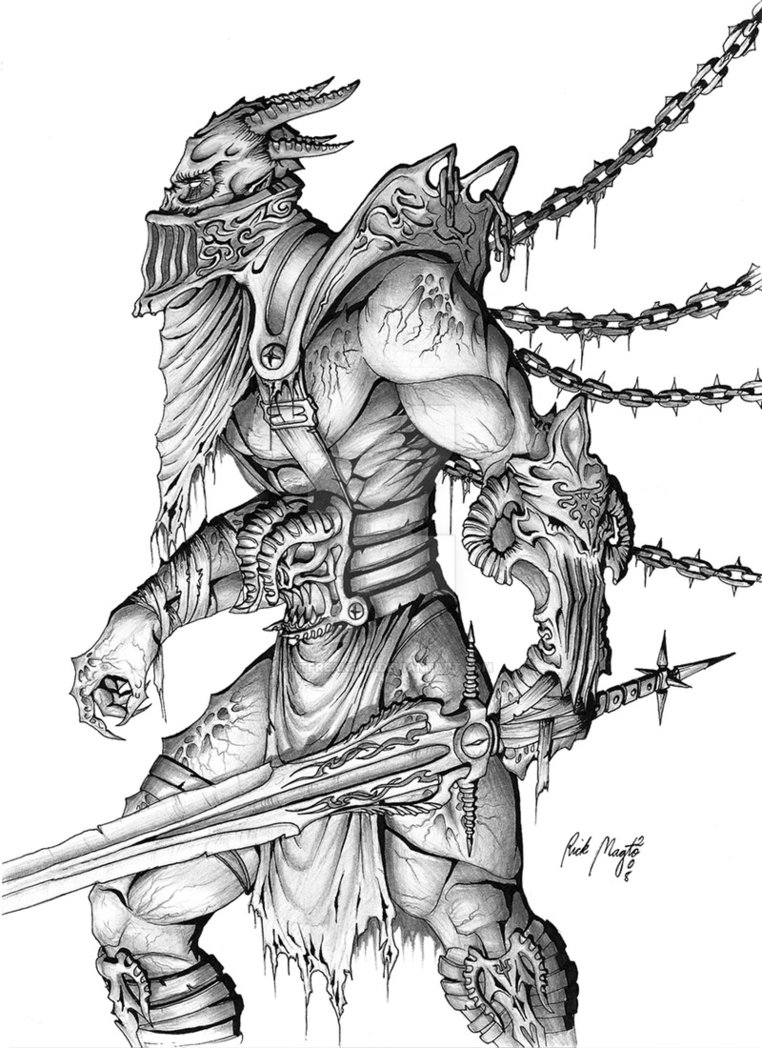 762x1048 Demon Warrior - Demon Warrior Drawings