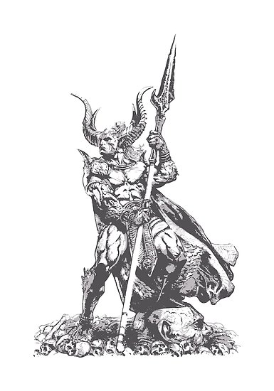 385x550 Demon Warrior Posters - Demon Warrior Drawings