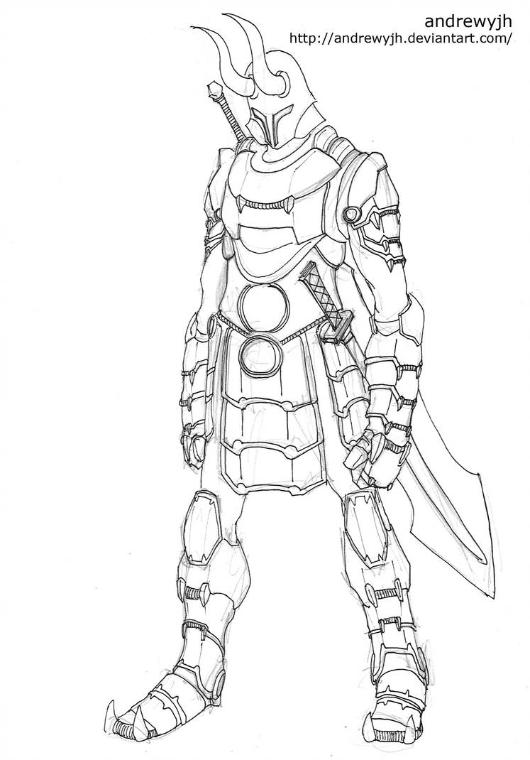 747x1070 Demon Warrior - Demon Warrior Drawings