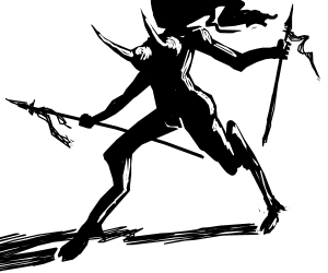 300x250 Female Demon Warrior Drawing - Demon Warrior Drawings