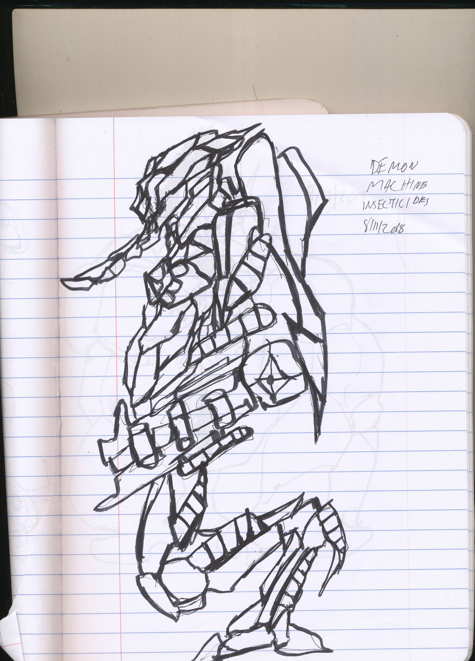 1920x2672 William Coke Jr - Demon Warrior Drawings