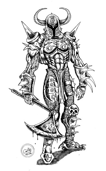 370x595 Demon Warrior - Demon Warrior Drawings