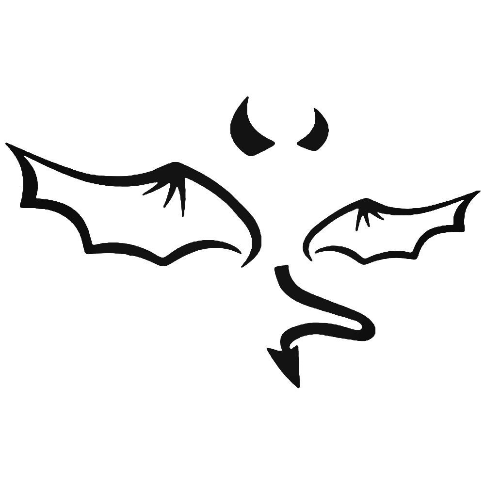 1000x1000 Evil Devil Demon Wings Sticker - Demon Wings Drawing