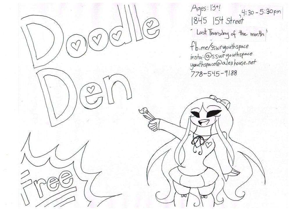 1000x727 doodle den the youth space - Den Drawing