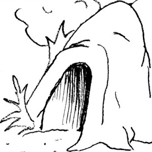 300x300 clip art black and white den clipart - Den Drawing