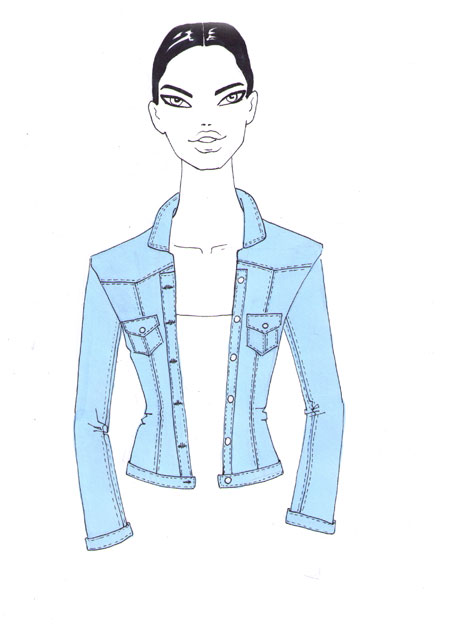 450x630 how to draw denim i draw fashion - Denim Drawing