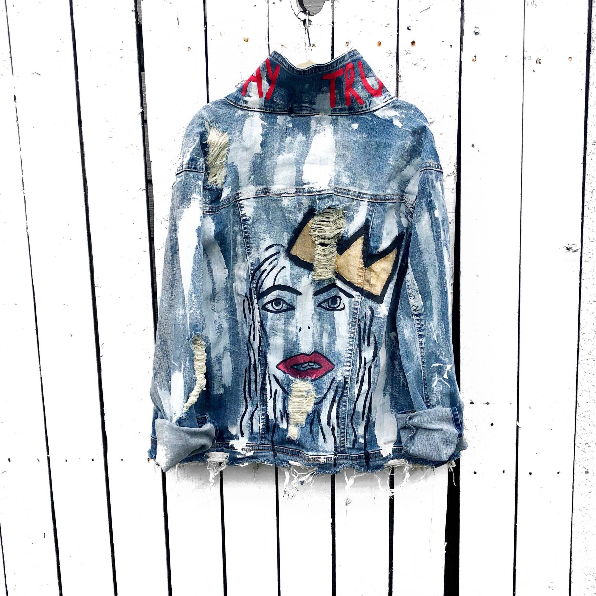 2000x2000 queen for a day' denim jacket - Denim Drawing