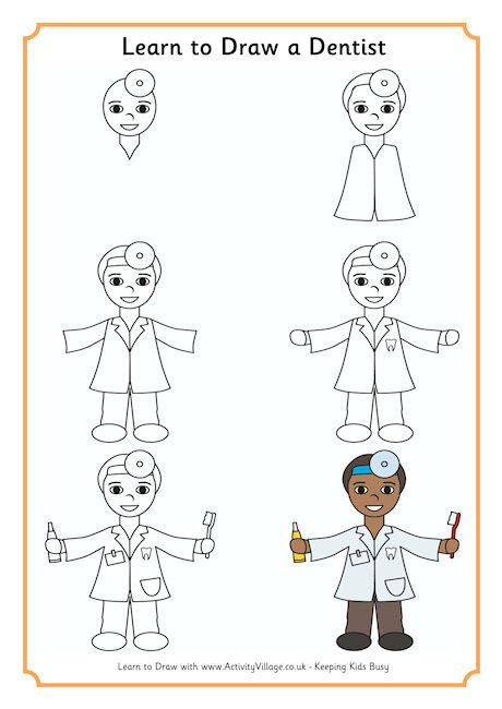 460x650 Learn To Draw A Dentist Project In Dibujos - Dentist Drawing