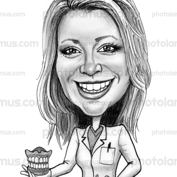 600x600 Printable Caricature Of Dentist For Dental Stickers, Gifts, Logotypes - Dentist Drawing