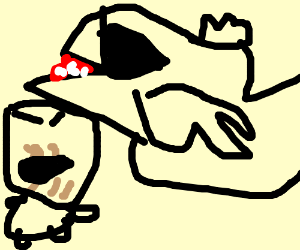 300x250 black dragon stole an old man's dentures drawing - Dentures Drawing