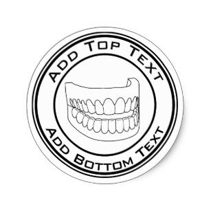 307x307 Denture Stickers Zazzle - Dentures Drawing