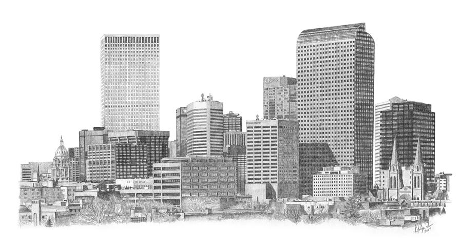 900x479 denver skyline drawing - Denver Drawing