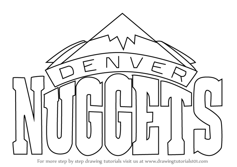 800x565 learn how to draw denver nuggets logo - Denver Drawing