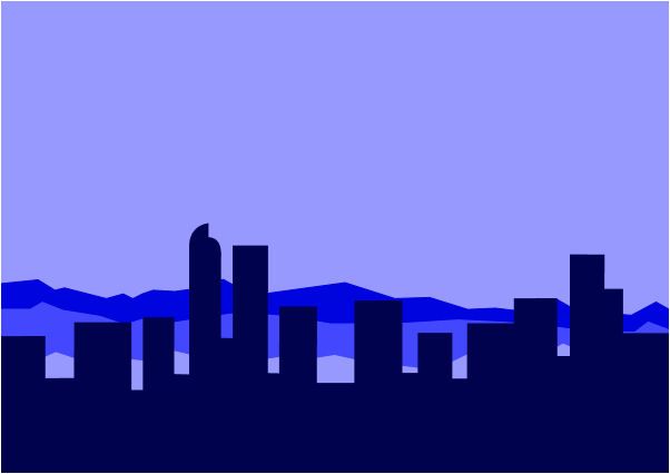 602x426 denver skyline mountains drawing - Denver Drawing