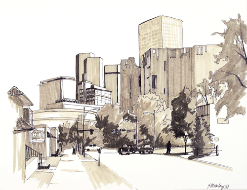 500x385 street mall denver - Denver Skyline Drawing