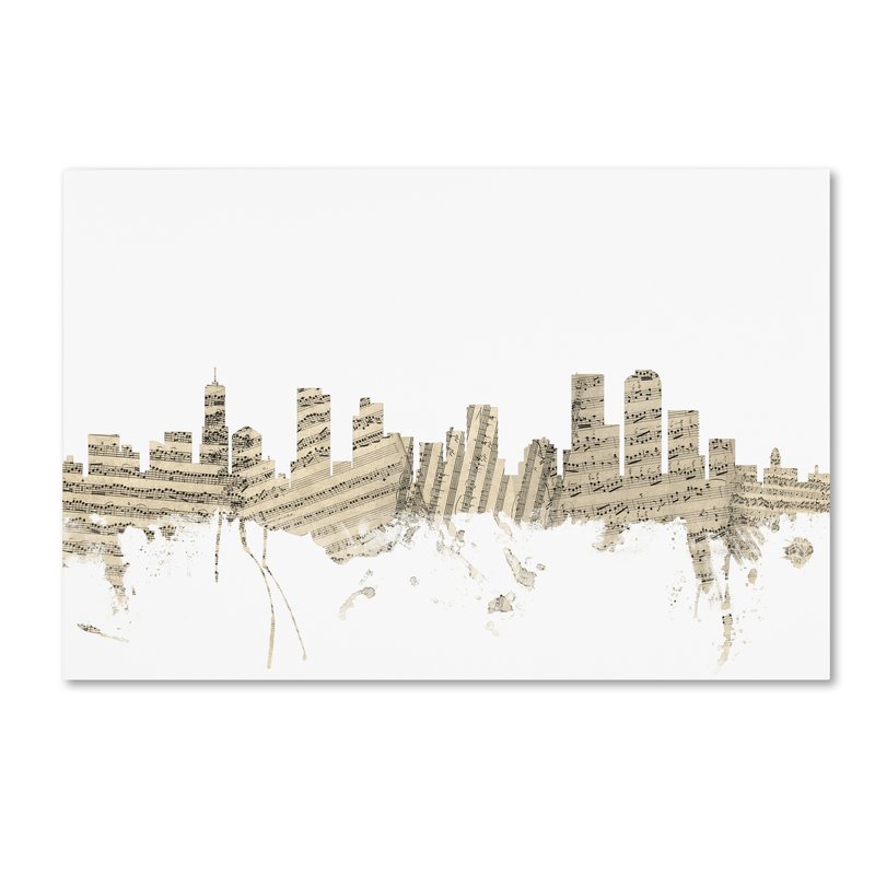 800x800 trademark art denver colorado skyline sheet music - Denver Skyline Drawing