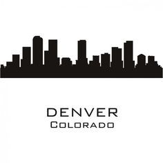 236x236 denver mountain skyline silhouette - Denver Skyline Drawing