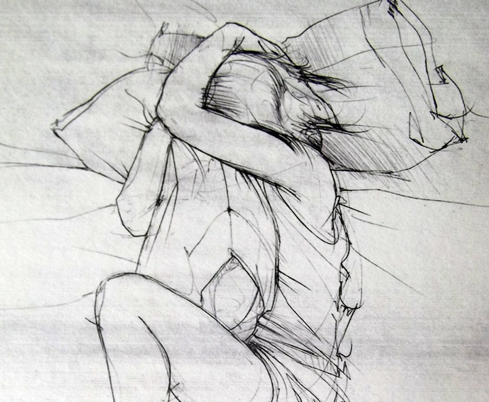 1000x822 photos of lonely sad girl sketches lonely pencil sketch depressed - Depressed Anime Girl Drawing