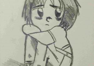 300x210 Pencil Drawing Sad Girl - Depressed Girl Crying Drawing