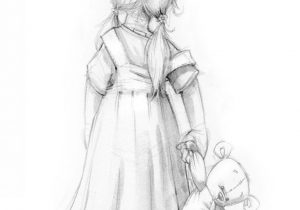 300x210 Simple Shadow Sketch Sad Girl - Depressed Girl Crying Drawing