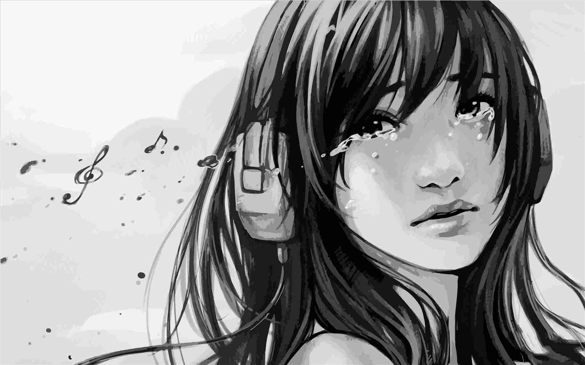 Depressed Girl Crying Drawing Tumblr at PaintingValley.com | Explore ...