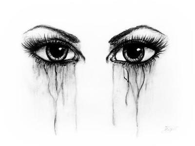 crying girl sketch tumblr