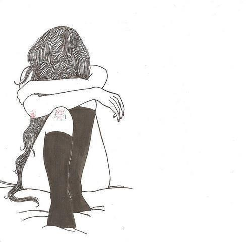 500x480 Me - Depressed Girl Drawing