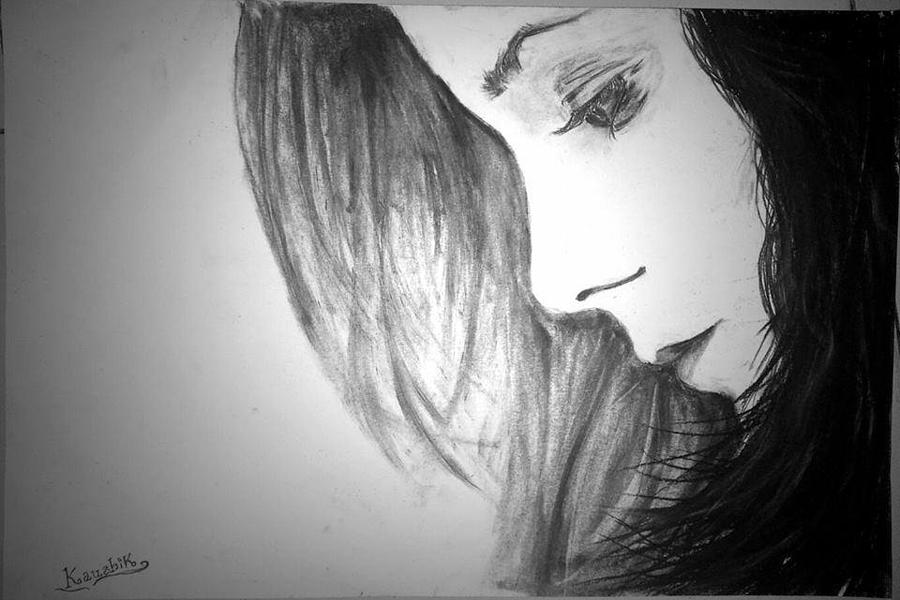 900x600 Depressed Girl Drawing - Depressed Girl Drawing