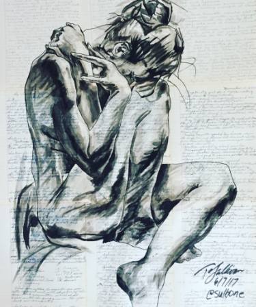 375x448 depressed drawings for sale saatchi art - Depressing Drawings