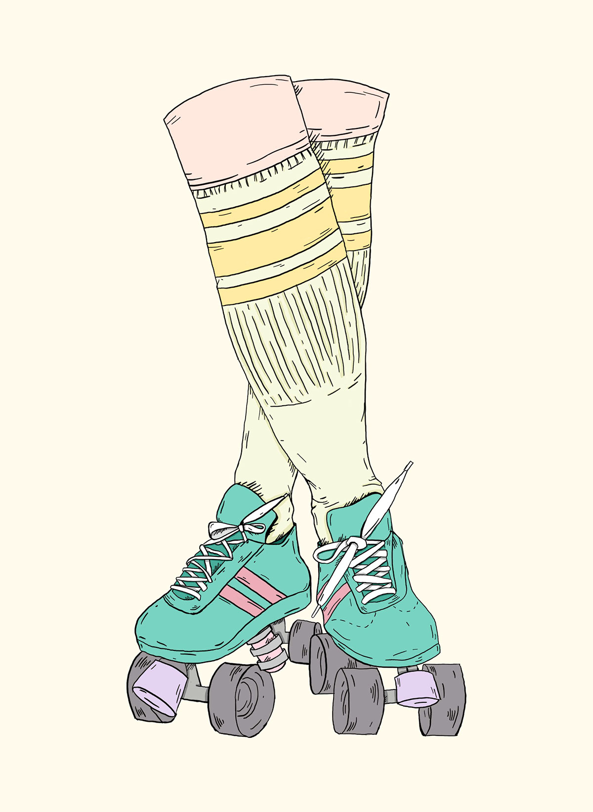 1200x1643 roller derby frenzy on behance - Derby Drawing