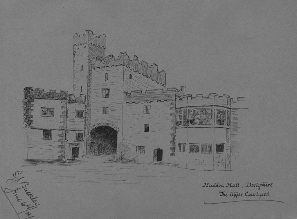1023x755 s j buckley, haddon hall, derby - Derby Drawing