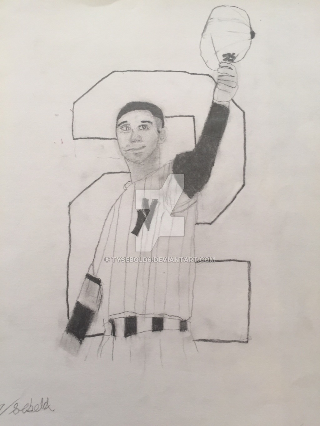 1024x1365 Derek Jeter Tribute Drawing - Derek Jeter Drawing