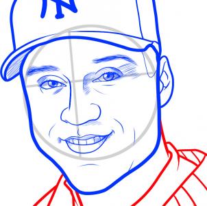 302x301 drawing printout how to draw derek jeter, derek jeter - Derek Jeter Drawing