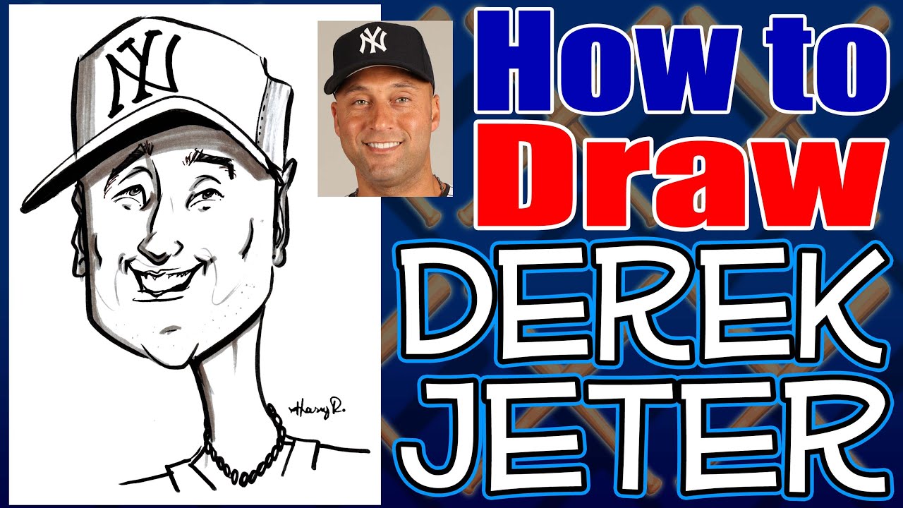 1280x720 How To Draw A Quick Caricature Derek Jeter - Derek Jeter Drawing