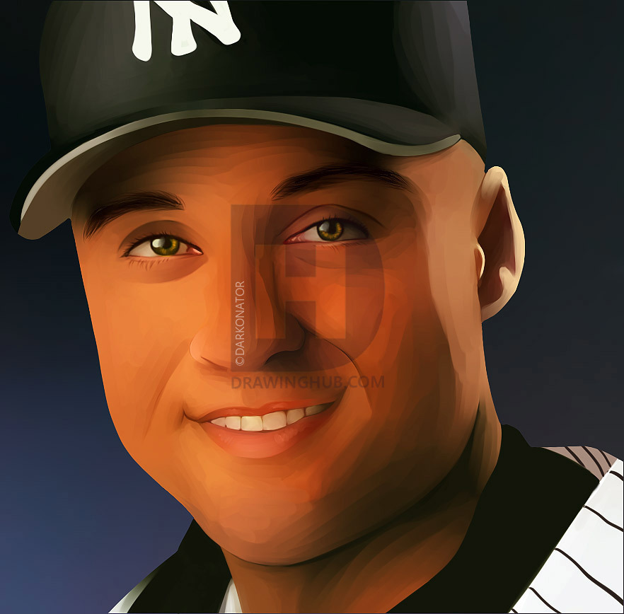 882x868 How To Draw Derek Jeter, Derek Jeter, Step - Derek Jeter Drawing