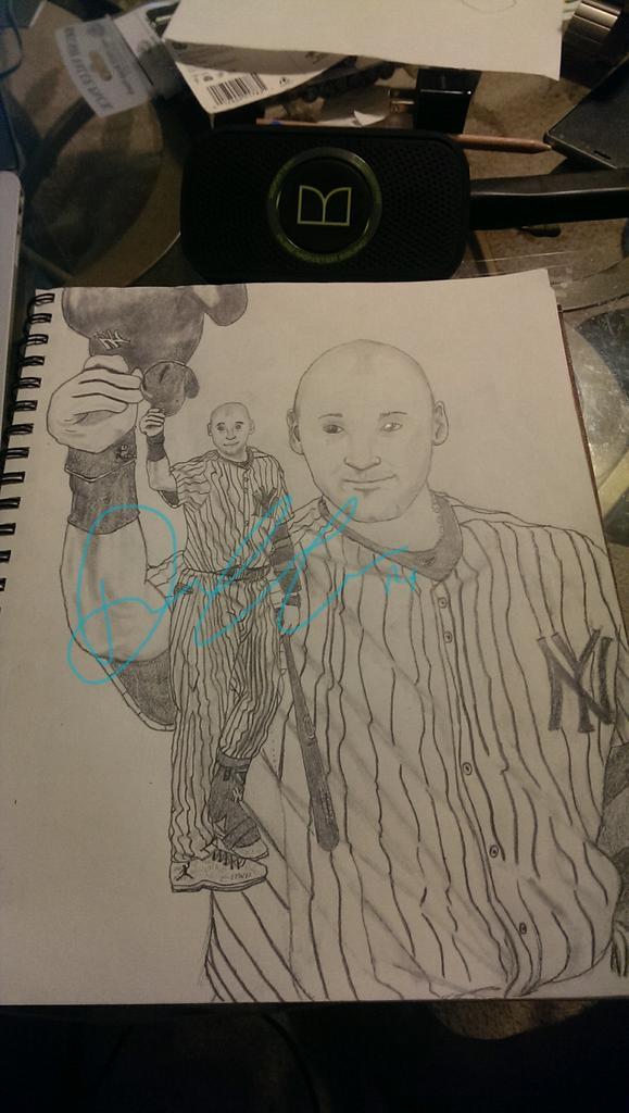 579x1024 Sir Didi Gregorius On Twitter To The Captain Had - Derek Jeter Drawing