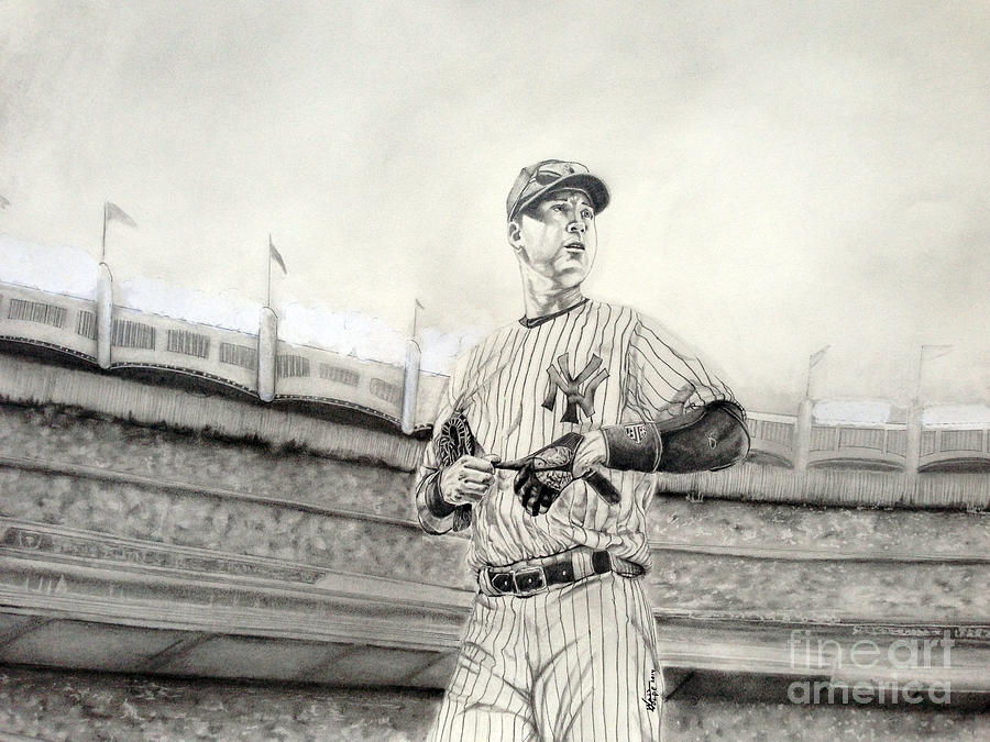 900x675 The Captain - Derek Jeter Drawing