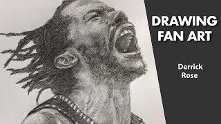 320x180 D Rose Hanging - Derrick Rose Drawing