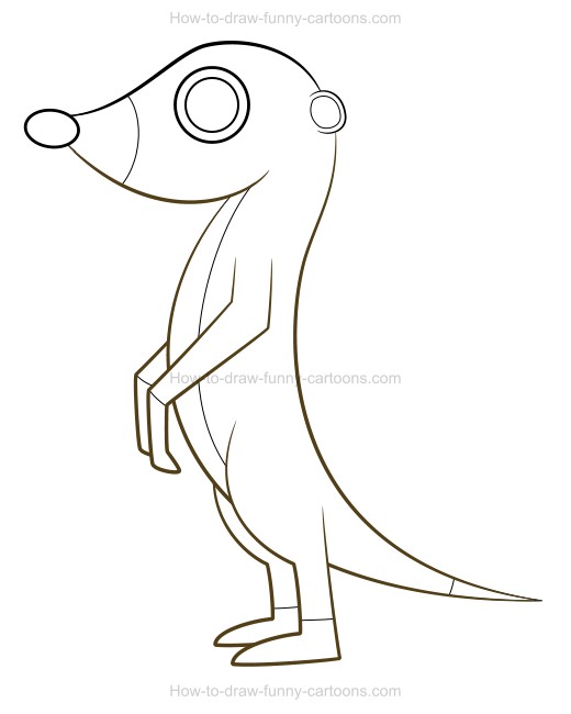 520x650 Learn How To Draw Desert Animals Using A Meerkat As An Example - Desert Animals Drawings