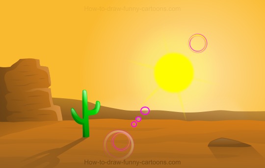 540x342 How To Draw A Cartoon Desert - Desert Drawing For Kids